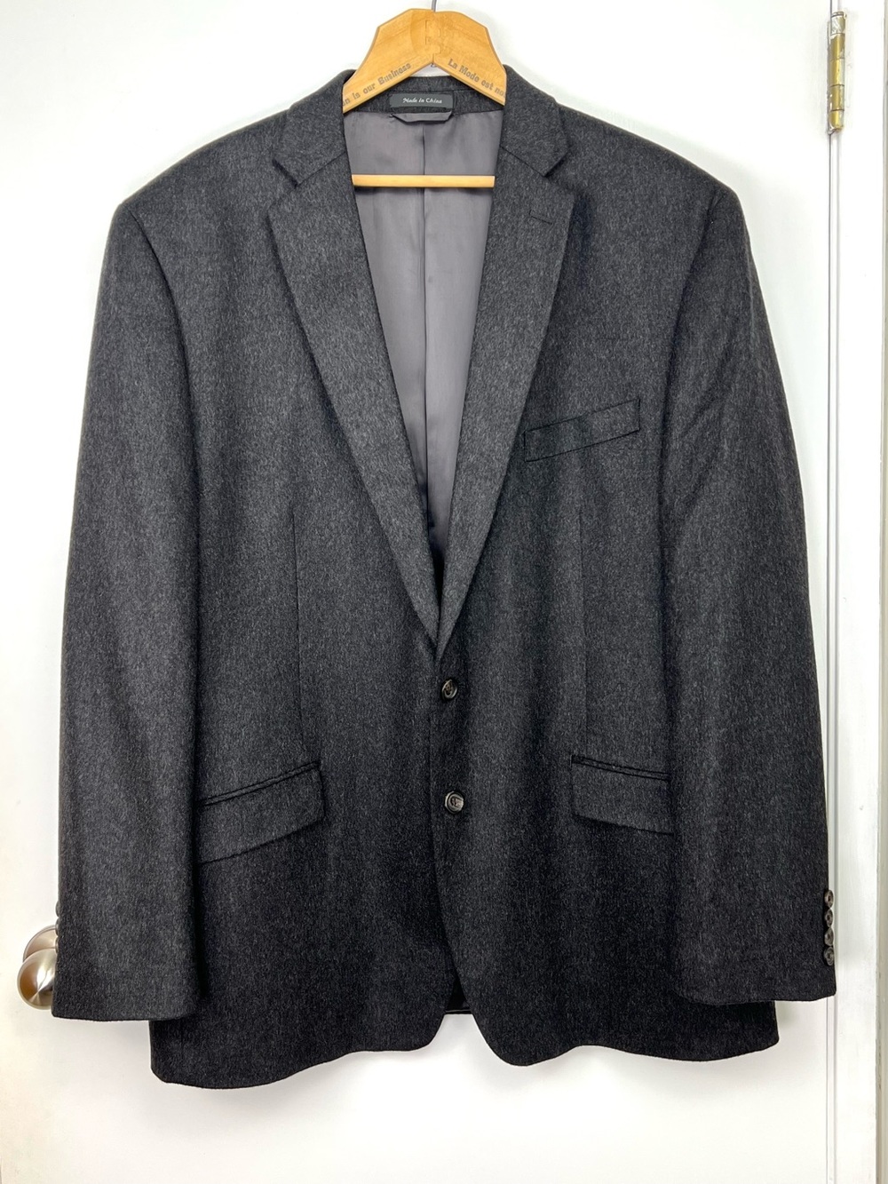 Boulevard Club 100% Cashmere Men’s Blazer size 46R Dark Gray Executive